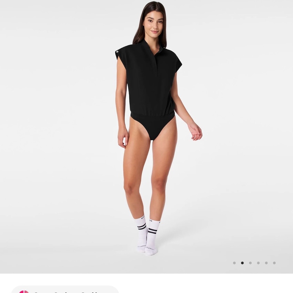 Figs RAFAELA Black Bodysuit